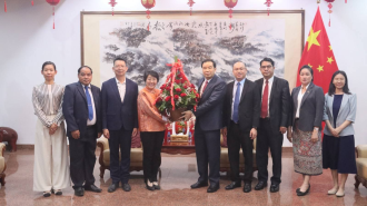  LFNC Vice President Extends Lunar New Year Greetings to Chinese Ambassador
